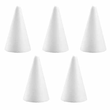 12x stuks hobby/diy piepschuim kegel vormen 12 cm