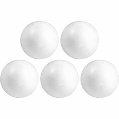 5x hobby/diy piepschuim bal/bol 8 cm