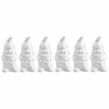6x piepschuim tuinkabouter 28 cm