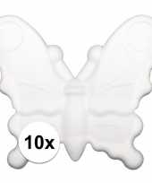 10x stuks piepschuim vlinders van 12 5 cm