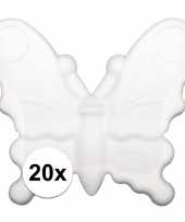 20x stuks piepschuim vlinders van 12 5 cm