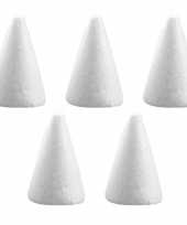 25x stuks hobby diy piepschuim kegel vormen 6 cm