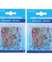 2x setjes van 100x gekleurde kopspelden 35 mm
