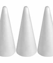 3x hobby diy piepschuim kegel vormen 28 cm