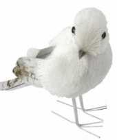 Wit met grijze vogel 12 cm type 1